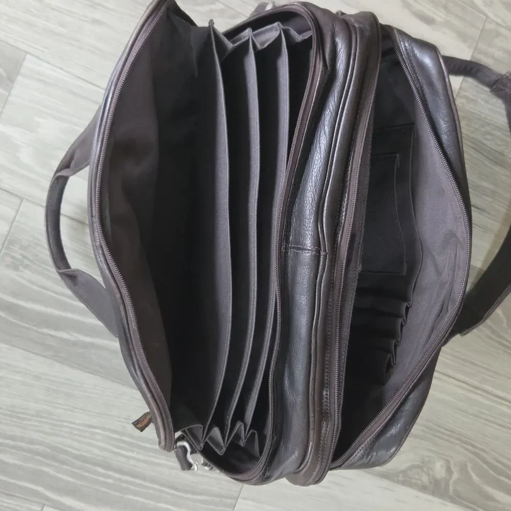 Canyon Outback Leather Goods Briefcase Brown messenger-style hand-assembled